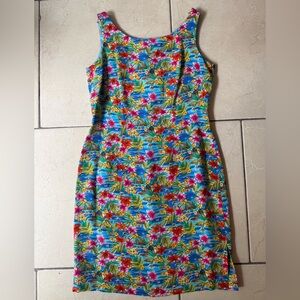Maggy London 100% Silk Floral Mini Dress